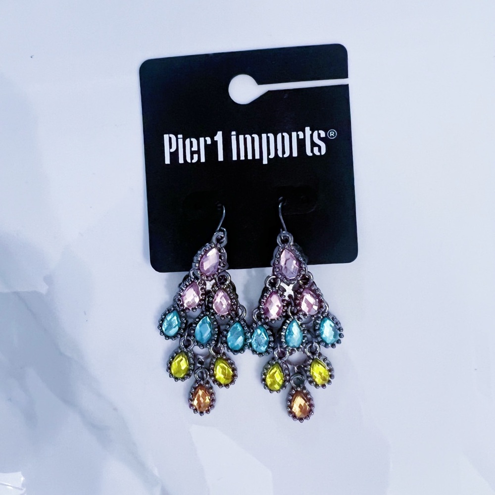 NWT Rainbow Chandelier Earrings